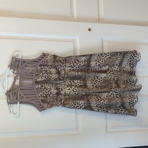 Summer dress short animal print